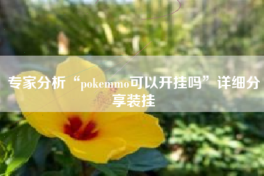 专家分析“pokemmo可以开挂吗”详细分享装挂
