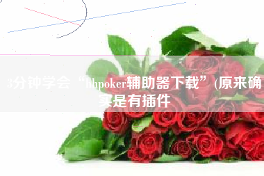 3分钟学会“hhpoker辅助器下载”(原来确实是有插件