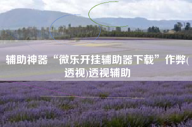 辅助神器“微乐开挂辅助器下载”作弊(透视)透视辅助