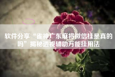 软件分享“雀神广东麻将微信挂是真的吗”揭秘透视辅助万能挂用法