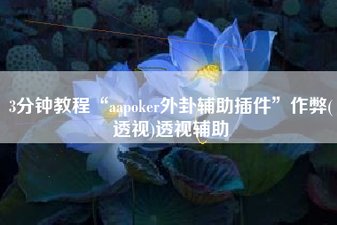 3分钟教程“aapoker外卦辅助插件”作弊(透视)透视辅助