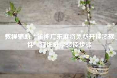 教程辅助“雀神广东麻将免费开挂器软件”详细分享装挂步骤