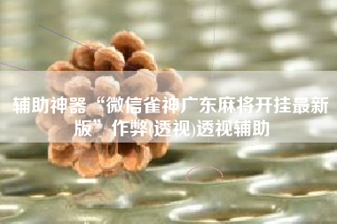 辅助神器“微信雀神广东麻将开挂最新版	”作弊(透视)透视辅助