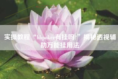实操教程“hhpoker有挂吗?”揭秘透视辅助万能挂用法