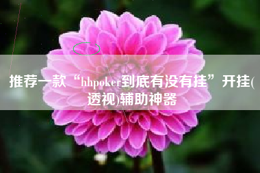 推荐一款“hhpoker到底有没有挂”开挂(透视)辅助神器