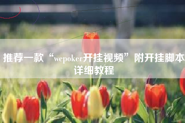 推荐一款“wepoker开挂视频	”附开挂脚本详细教程
