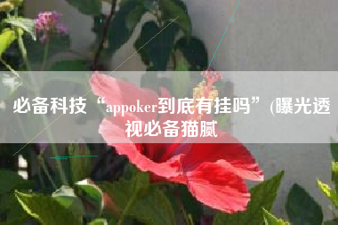 必备科技“appoker到底有挂吗”(曝光透视必备猫腻