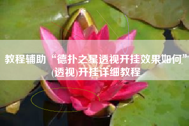 教程辅助“德扑之星透视开挂效果如何”(透视)开挂详细教程