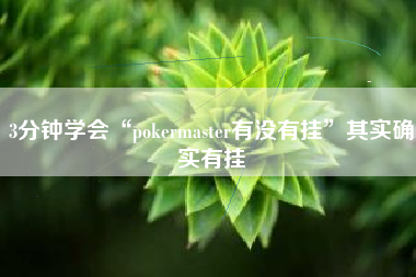 3分钟学会“pokermaster有没有挂”其实确实有挂