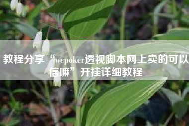 教程分享“wepoker透视脚本网上卖的可以信嘛”开挂详细教程