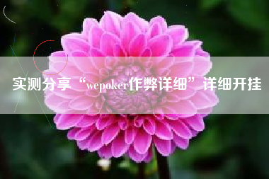 实测分享“wepoker作弊详细”详细开挂