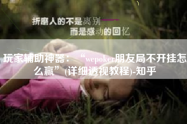 玩家辅助神器：“wepoker朋友局不开挂怎么赢”(详细透视教程)-知乎