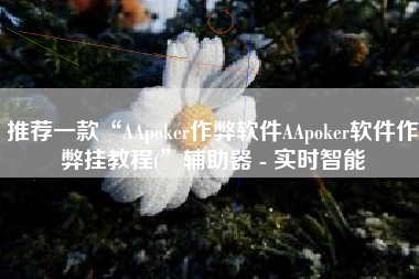 推荐一款“AApoker作弊软件AApoker软件作弊挂教程(”辅助器 - 实时智能