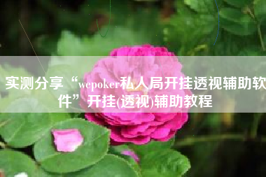 实测分享“wepoker私人局开挂透视辅助软件”开挂(透视)辅助教程