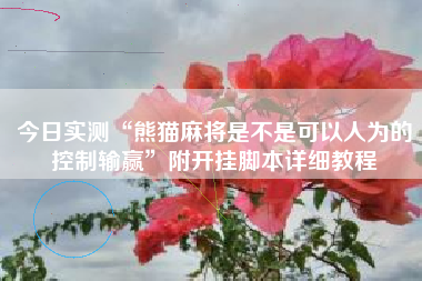 今日实测“熊猫麻将是不是可以人为的控制输赢”附开挂脚本详细教程
