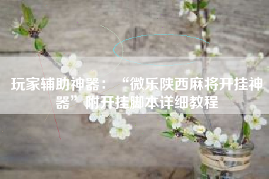 玩家辅助神器：“微乐陕西麻将开挂神器”附开挂脚本详细教程