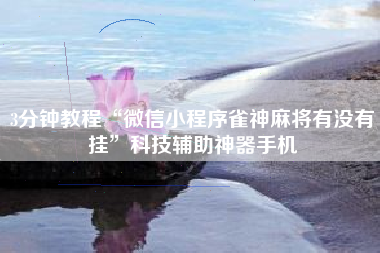 3分钟教程“微信小程序雀神麻将有没有挂	”科技辅助神器手机