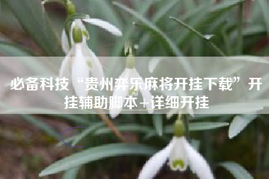 必备科技“贵州弈乐麻将开挂下载”开挂辅助脚本+详细开挂