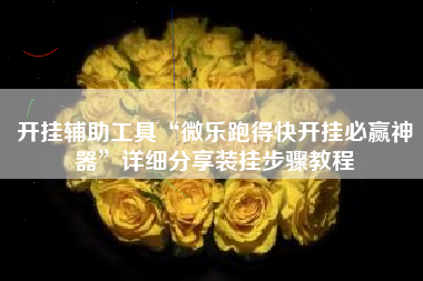 开挂辅助工具“微乐跑得快开挂必赢神器”详细分享装挂步骤教程