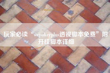 玩家必读“wepokerplus透视脚本免费”附开挂脚本详细