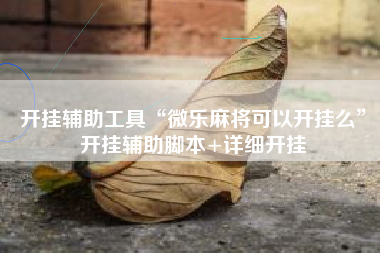开挂辅助工具“微乐麻将可以开挂么”开挂辅助脚本+详细开挂