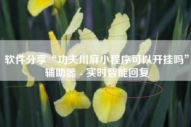 软件分享“功夫川麻小程序可以开挂吗”辅助器 - 实时智能回复