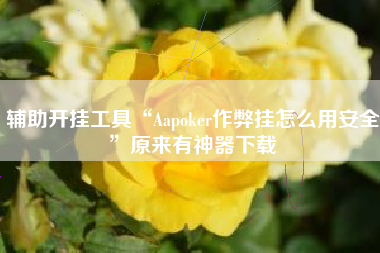 辅助开挂工具“Aapoker作弊挂怎么用安全”原来有神器下载