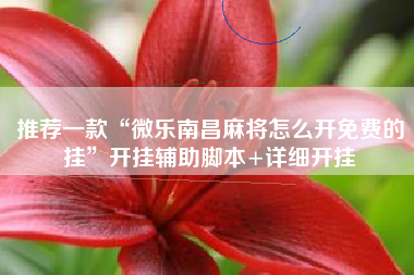 推荐一款“微乐南昌麻将怎么开免费的挂”开挂辅助脚本+详细开挂