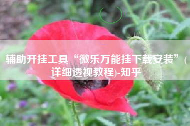 辅助开挂工具“微乐万能挂下载安装”(详细透视教程)-知乎