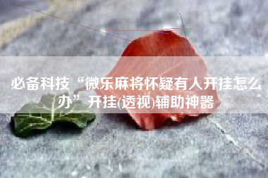 必备科技“微乐麻将怀疑有人开挂怎么办”开挂(透视)辅助神器