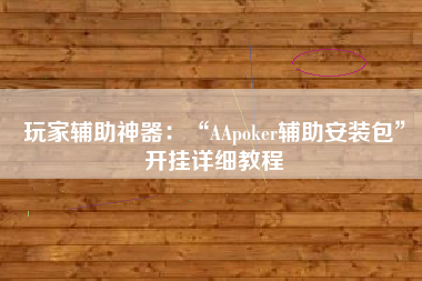 玩家辅助神器：“AApoker辅助安装包”开挂详细教程