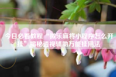 今日必看教程“微乐麻将小程序怎么开挂”揭秘透视辅助万能挂用法