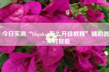 今日实测“hhpoker怎么开挂教程”辅助器 - 实时智能