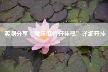 实测分享“微乐麻将开挂器”详细开挂