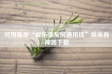 可用版本“微乐亲友房通用挂	”原来有神器下载