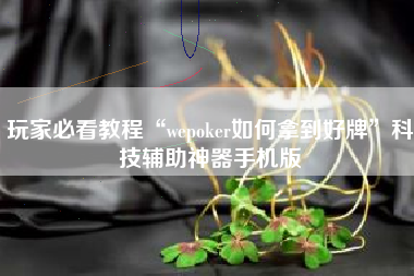 玩家必看教程“wepoker如何拿到好牌”科技辅助神器手机版