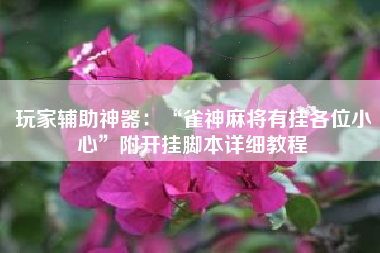 玩家辅助神器：“雀神麻将有挂各位小心”附开挂脚本详细教程