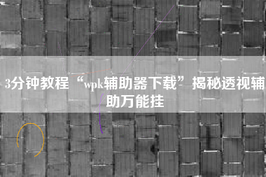 3分钟教程“wpk辅助器下载	”揭秘透视辅助万能挂