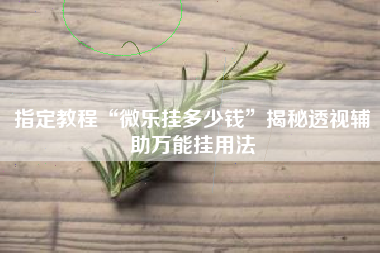 指定教程“微乐挂多少钱	”揭秘透视辅助万能挂用法