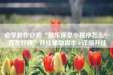 必学教你安装“微乐保皇小程序怎么一直发好牌”开挂辅助脚本+详细开挂