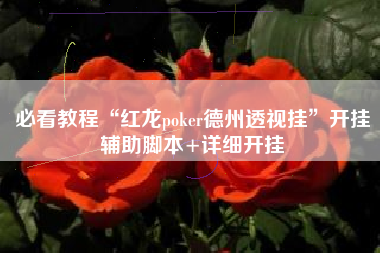 必看教程“红龙poker德州透视挂”开挂辅助脚本+详细开挂