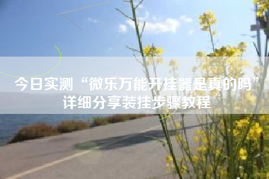 今日实测“微乐万能开挂器是真的吗”详细分享装挂步骤教程