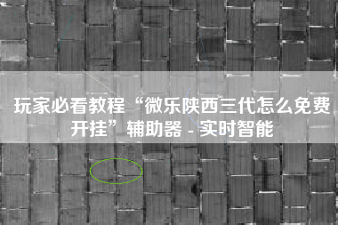 玩家必看教程“微乐陕西三代怎么免费开挂	”辅助器 - 实时智能
