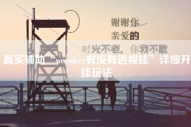 真实辅助“wepoker有没有透视挂”详细开挂玩法