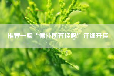 推荐一款“德扑圈有挂吗	”详细开挂