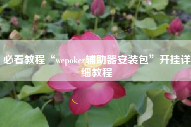 必看教程“wepoker辅助器安装包”开挂详细教程