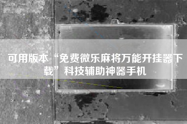 可用版本“免费微乐麻将万能开挂器下载”科技辅助神器手机
