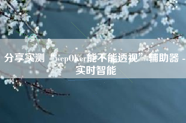分享实测“wepOKer能不能透视	”辅助器 - 实时智能