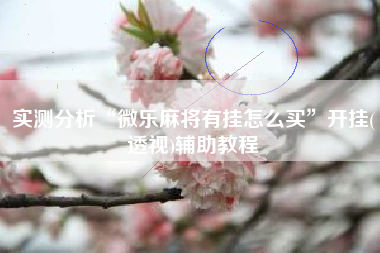 实测分析“微乐麻将有挂怎么买	”开挂(透视)辅助教程