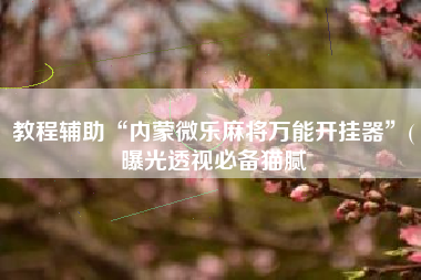 教程辅助“内蒙微乐麻将万能开挂器”(曝光透视必备猫腻